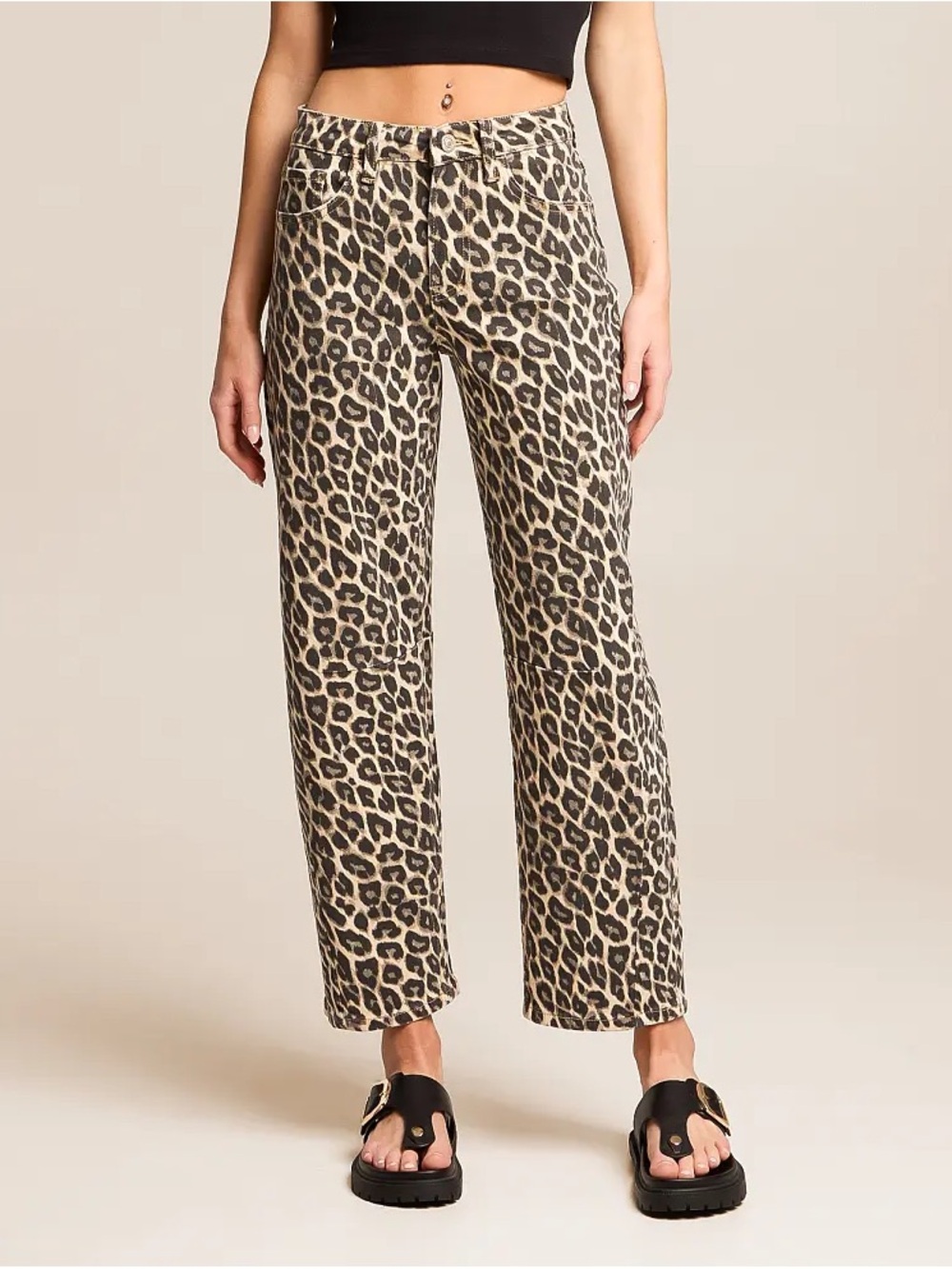 VERVET BY FLYING MONKEY Kate Leopard Barrel Stretch Jeans Size 30 - NWT